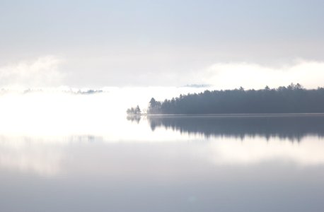 lake under white clouds during daytime view