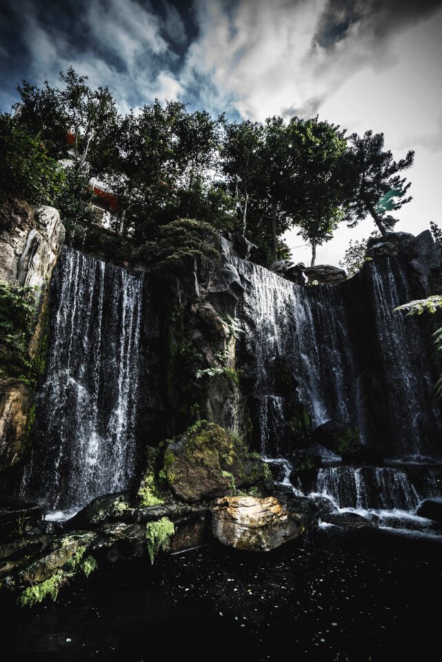 Taiwan nature gray waterfall