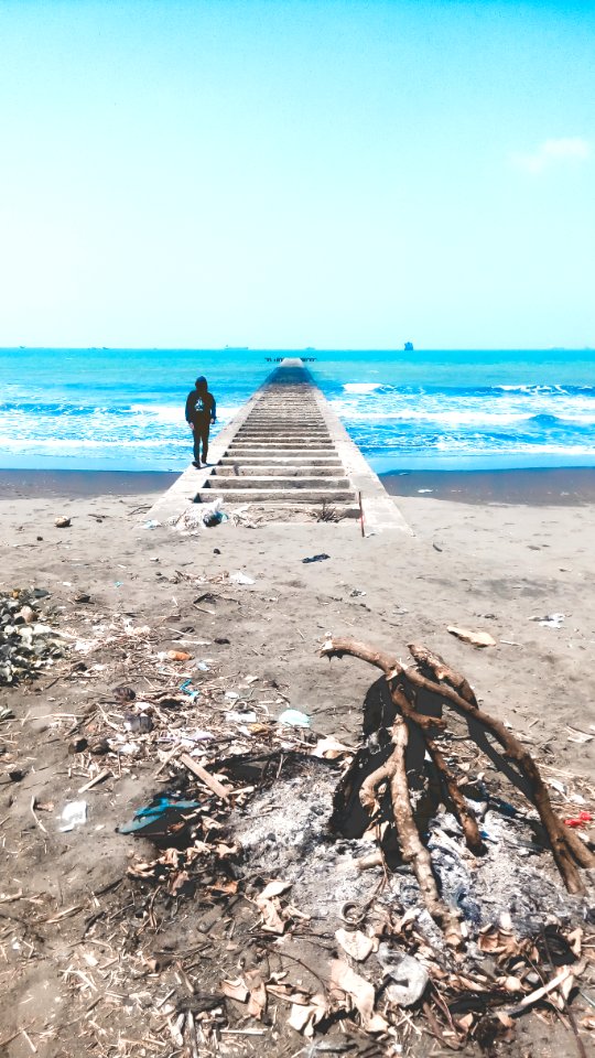 Pantai teluk penyu cilacap, Indonesia, Dam