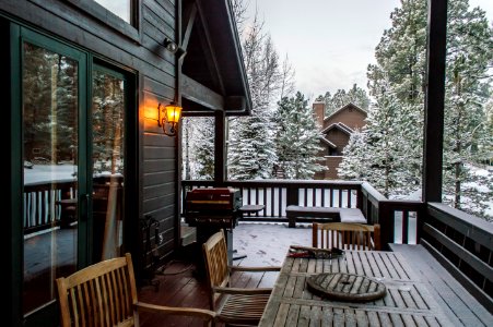 Cabin, Woods, Winter photo