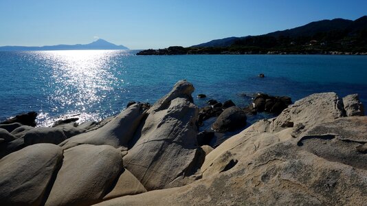 Sea sun blue sky photo