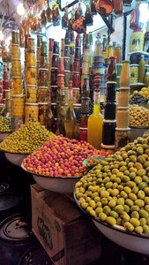 Marrakech market olives
