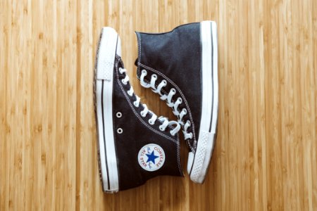 pair of black Converse All-Star high-top photo