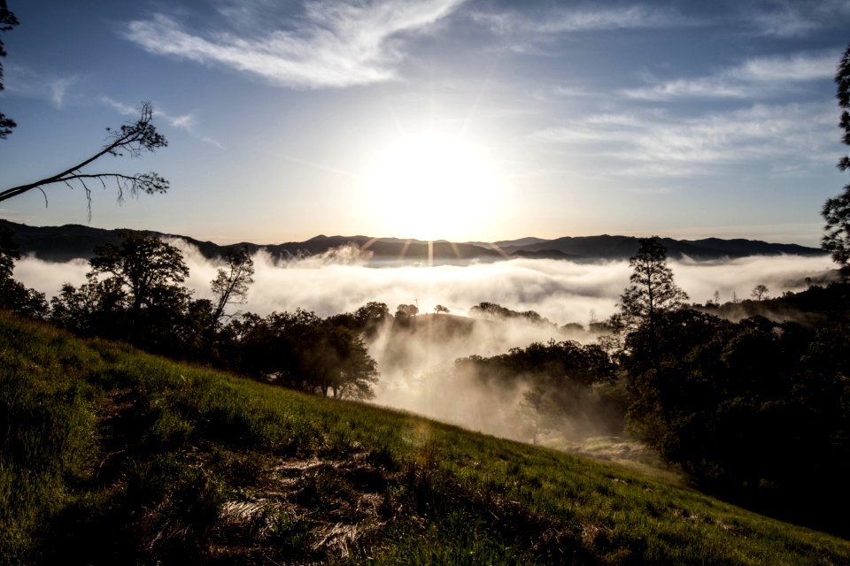 Clouds, Fog, Mountains photo