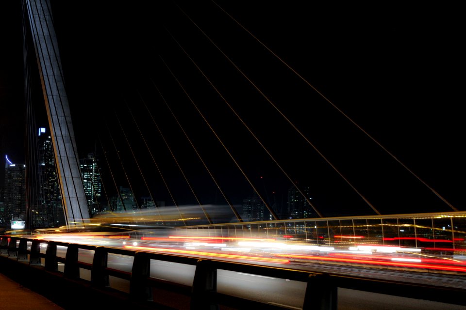 timelapse photo of bridge