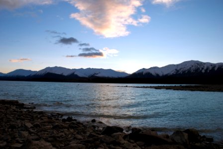 Lake, New Zealand, Mountain range photo