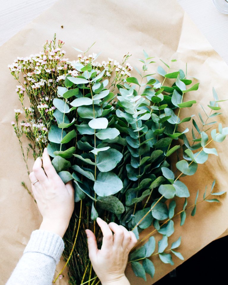 Floral, Eucalyptus, Flowers