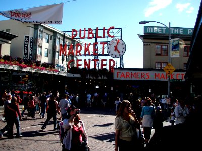 Seattle, Public market center sign, United states photo