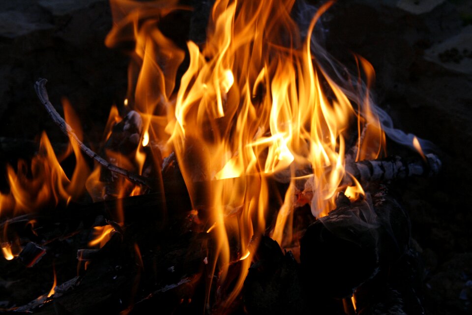 Burn campfire smoke