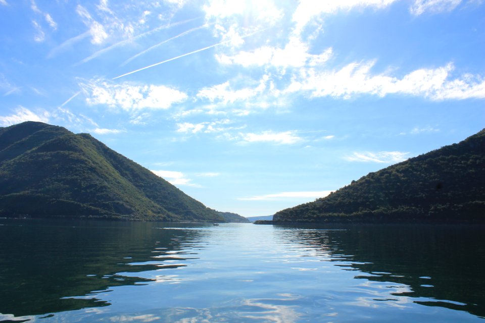 landscape photography of body of water and mountains