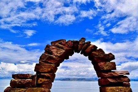 Peru, Taquile Island, Lake photo