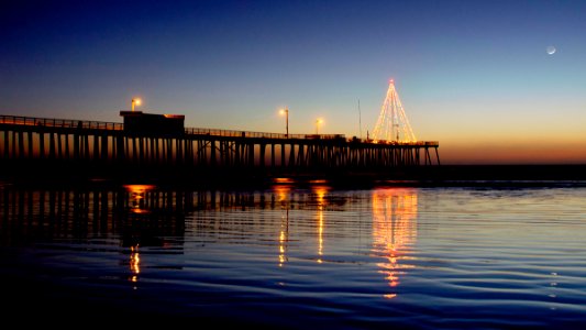 silhouette of bridge photo