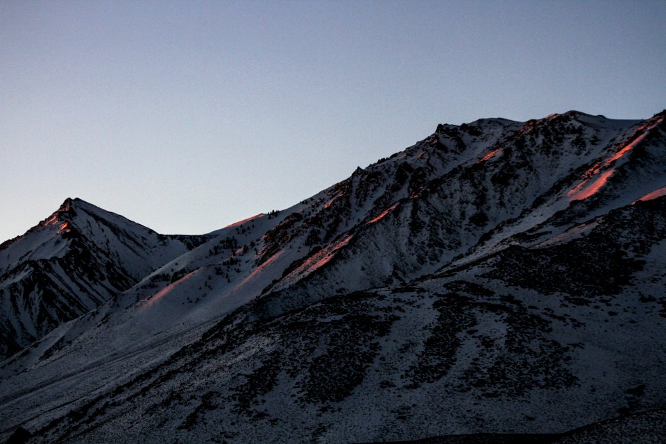 mountain covered by snow photo