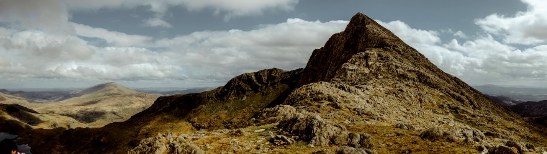landscape photography of brown mountain