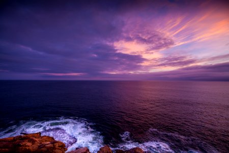 time lapse photography of body of water photo