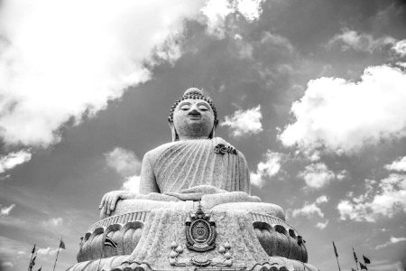 gray concrete Buddha statue