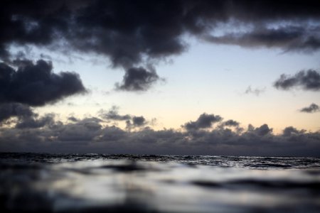 stormy seas during cloudy skies photo