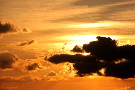 Dark clouds bright cloud abendstimmung photo