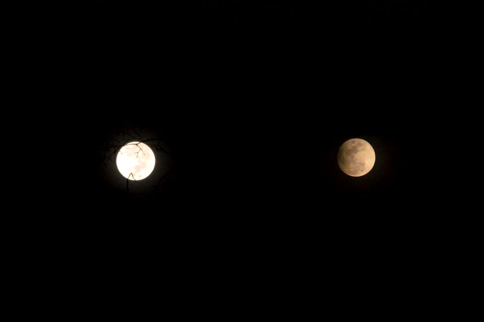 Lunar eclips, Photoshop