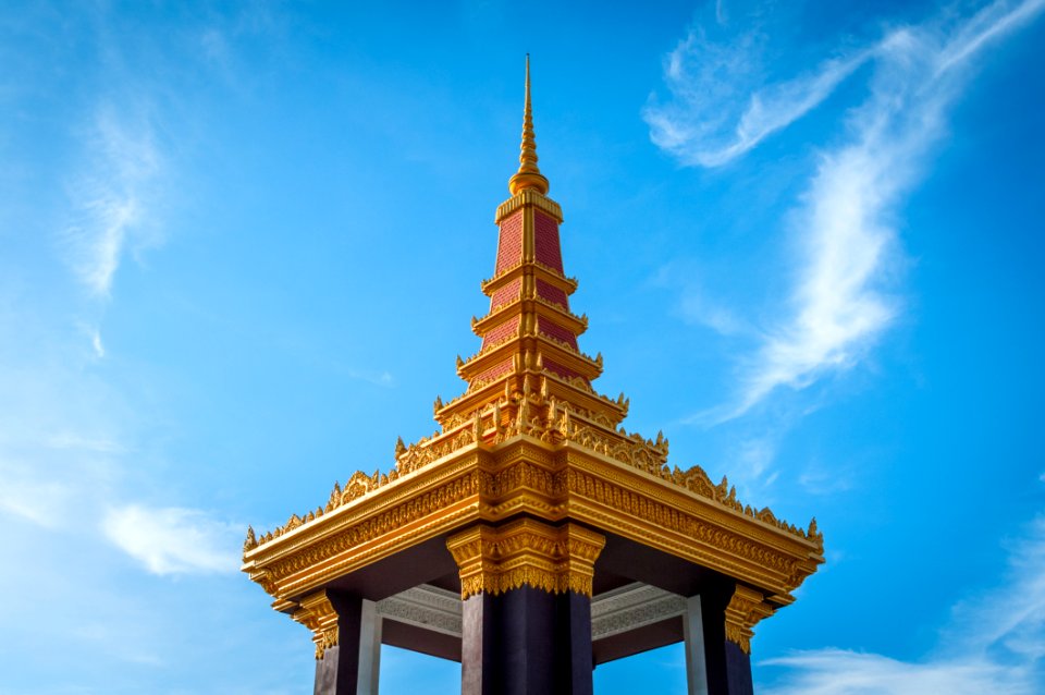 Statue of king father norodom sihanouk, Phnom penh, Cambodia photo