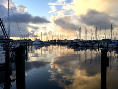 Morning, Reflection, Sky