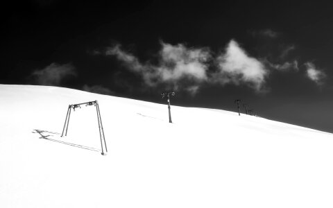 Clouds landscape black and white