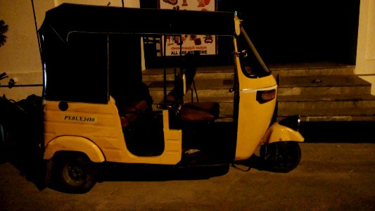 Night, Auto rikshaw, India