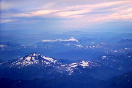 aerial photo of rocky mountains photo