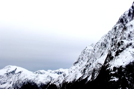 white snow-covered mountain photo