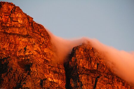 Sky on table mountain clouds photo
