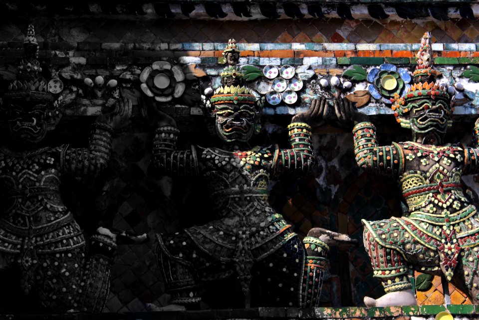 Temple, Black, Black  white