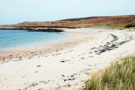 seashore under blue sky photo