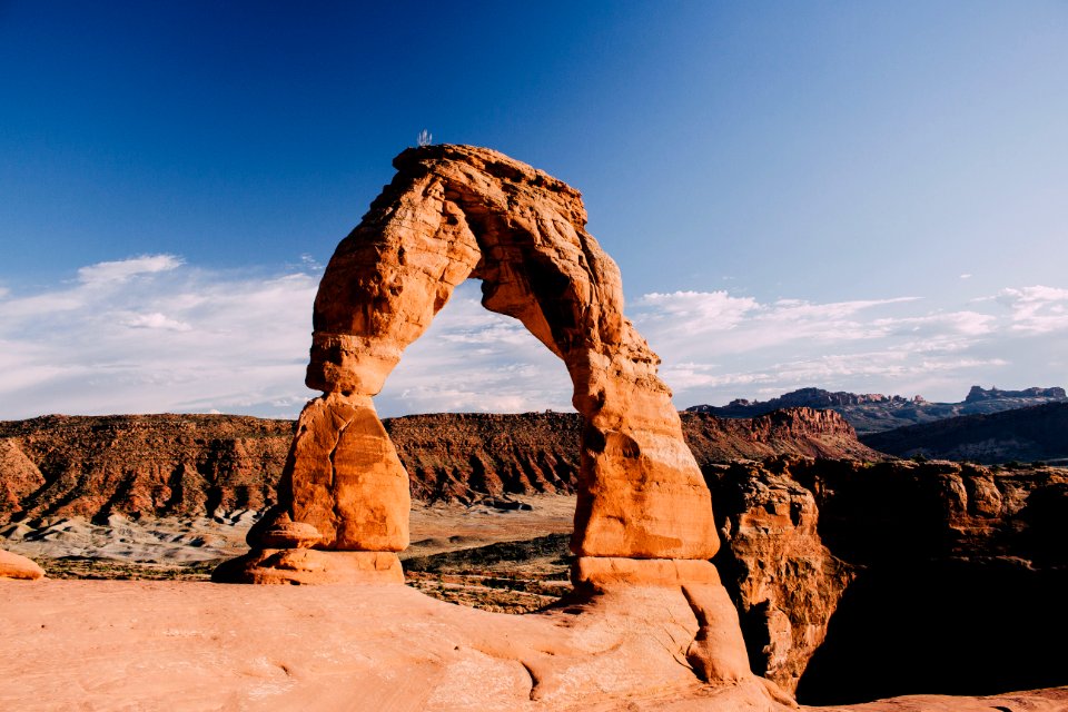 landscape photography of rock formation