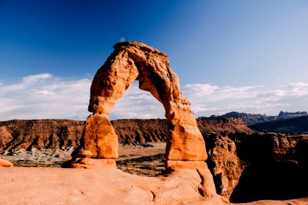 landscape photography of rock formation