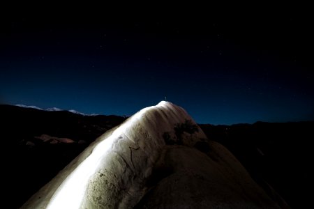 closeup photo of mountain during nighttime