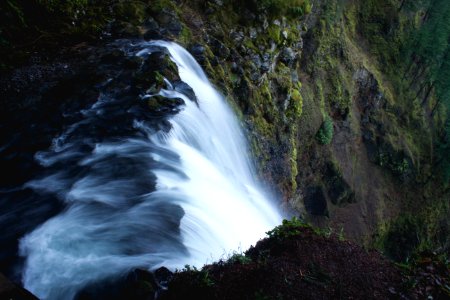 time lapse photography of waterfall photo