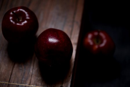 three red delicious apples photo