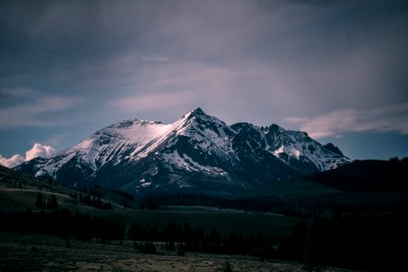 landscape photography of snow-covered mountains photo