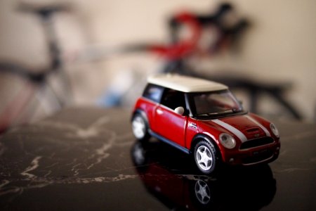 Collectivity of saint martin, Red accents, Mini cooper photo