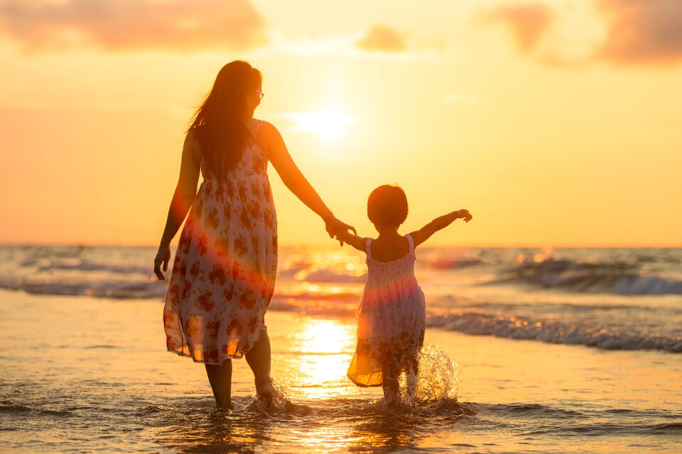 Beach kids children