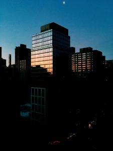 silhouette of buildings photo