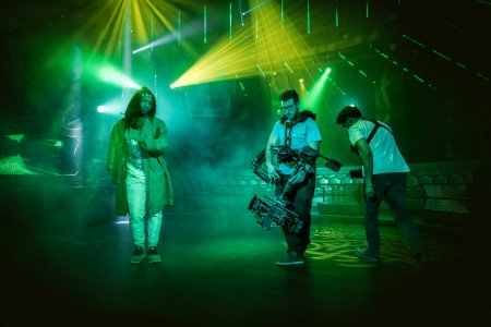 photography of three men playing musical instrument photo