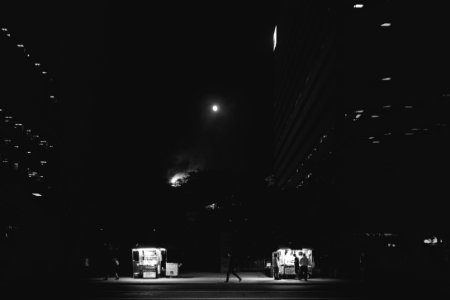 Moon, Lights, Night