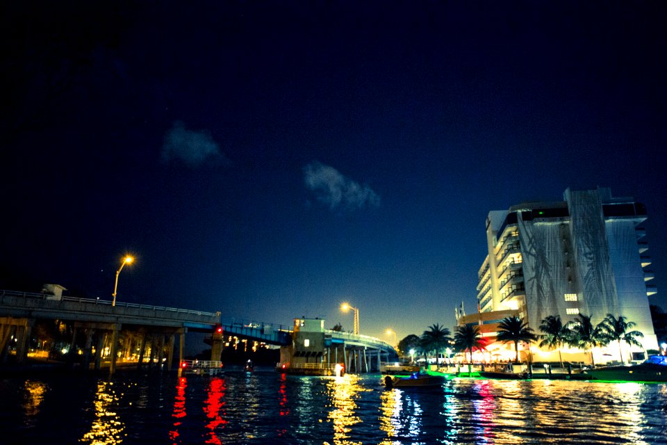Reflection, Water, Night