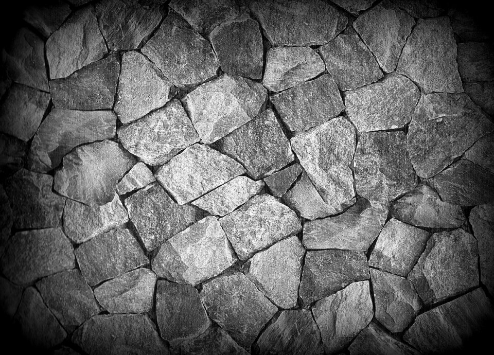 Stone wall wall grey