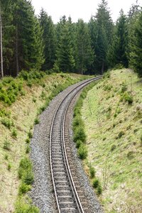 Narrow gauge harzquerbahn curve photo