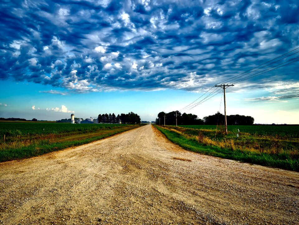 Farm sky clouds photo