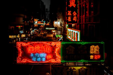 assorted lit kanji script LED signages on buildings during nighttime photo