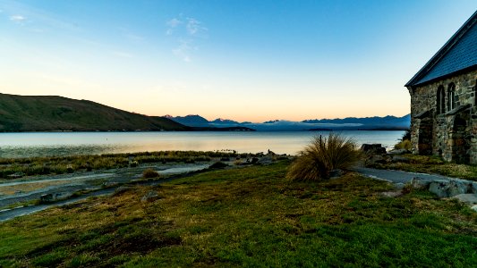 Lake tekapo, New Zealand, Misty photo