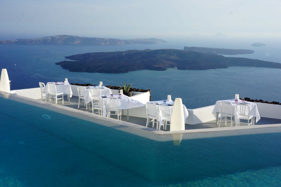 Greece, Imerovigli, Restaurants